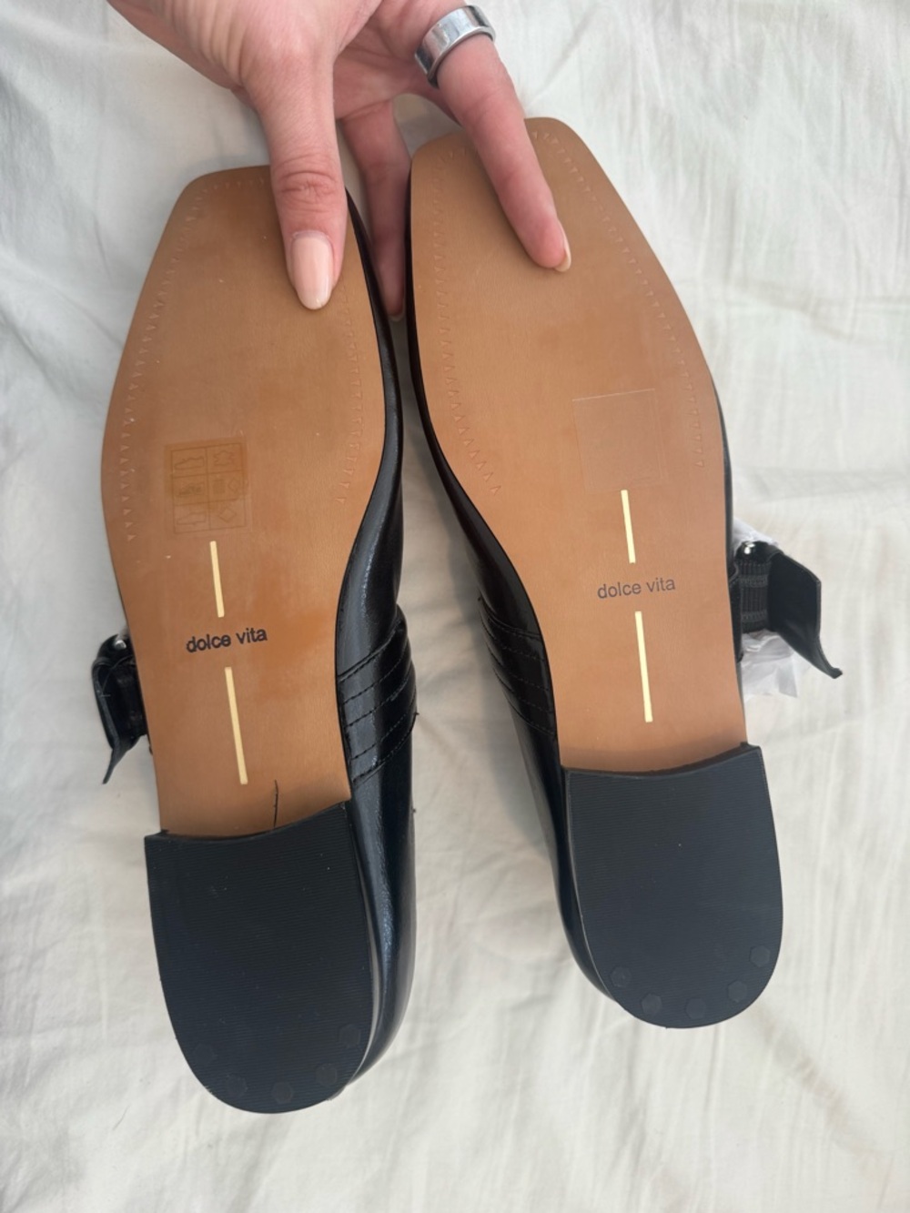 Dolce Vita Black Square-Toe Mary Jane Flats NWOT - Picture 3 of 4